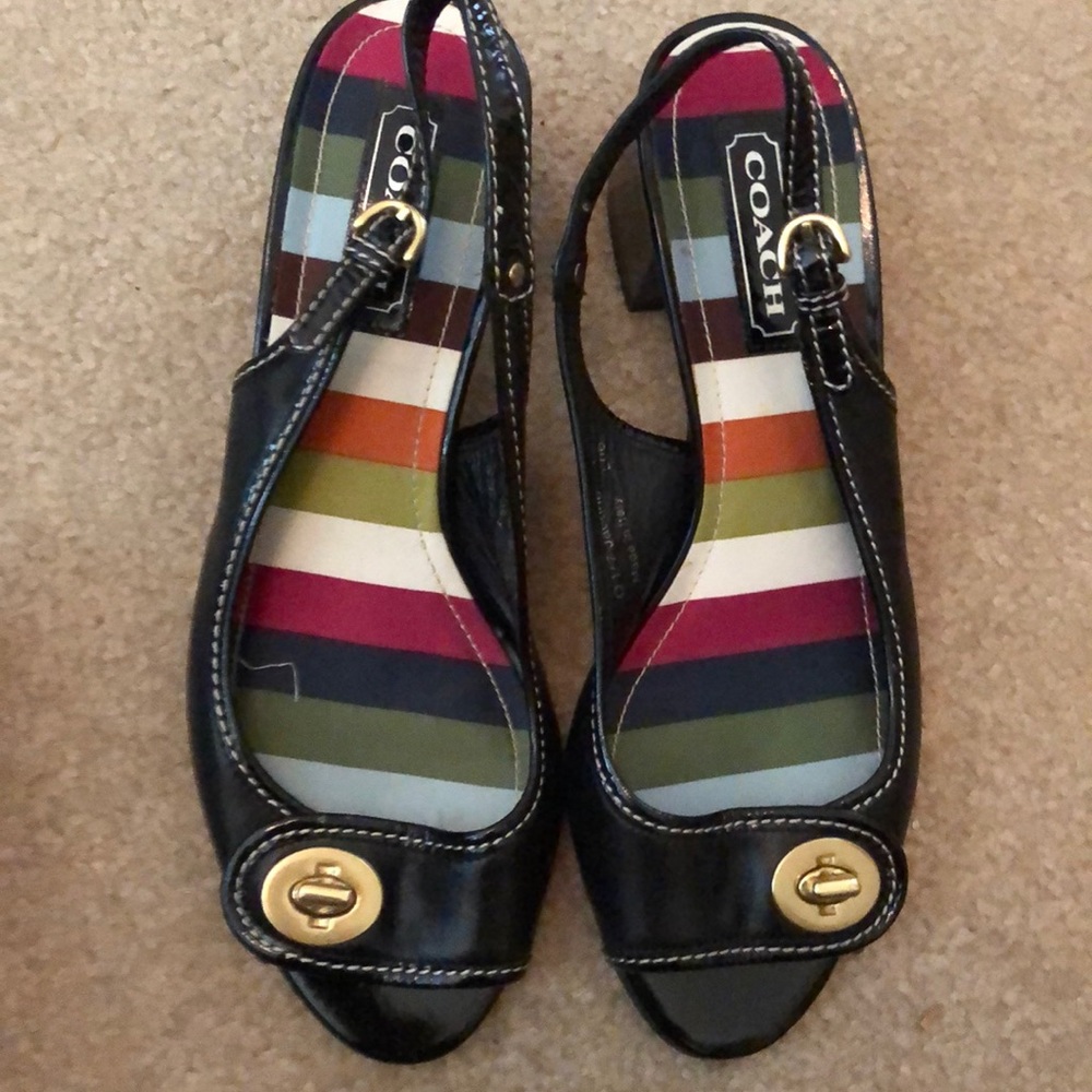 Coach “Jacque” slingback shoes size 8B